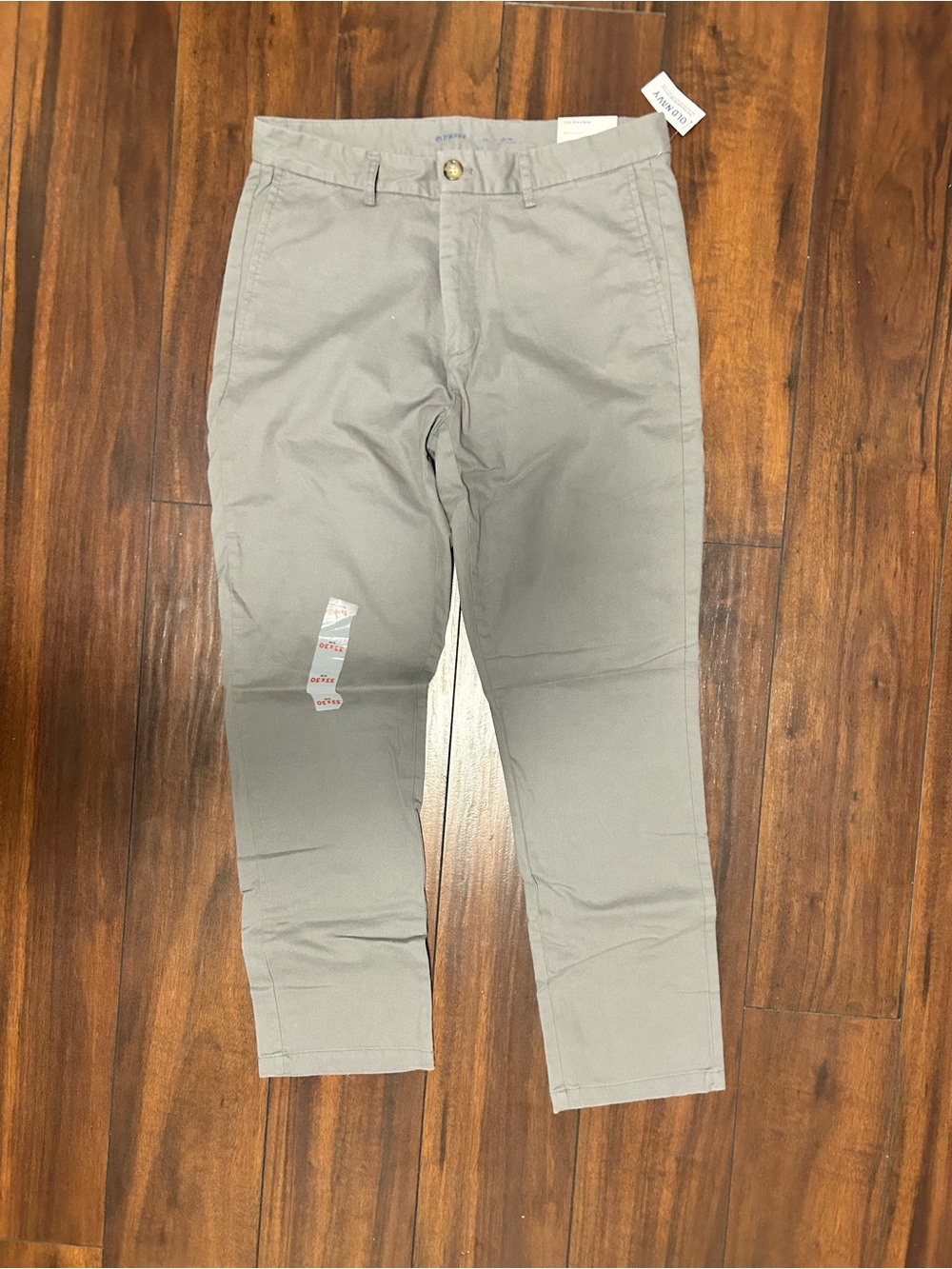 Old Navy Light Gray Men's Chinos - Slim Straight